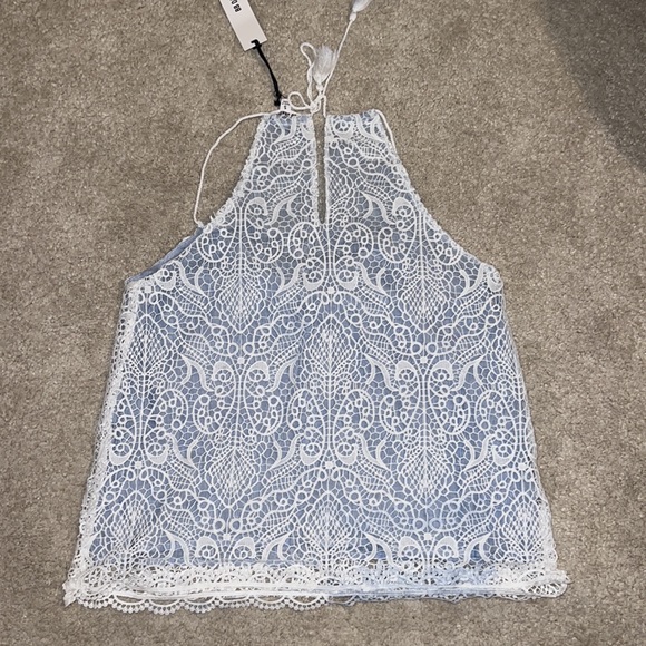 Bbdakota NWT women’s top sz small color white and blue - Picture 3 of 4